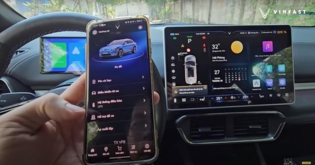cách kết nối điện thoại với xe vinfast